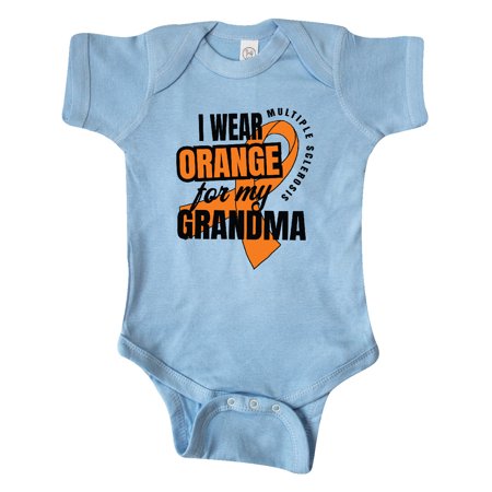 

Inktastic I Wear Orange For My Grandma Multiple Sclerosis Awareness Gift Baby Boy or Baby Girl Bodysuit