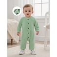 thumbnail image 3 of RUINIXCW Toddler Baby Boy Girl Dinosaur Costume Infant Boys Halloween Outfit Romper Spring Fall Winter Clothes Long Sleeve Button Up Jumpsuit Hat, 3 of 10