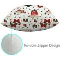 thumbnail image 3 of GZHJMY Christmas Sloth Santa Claus Throw Pillow Cases Pillow Covers 1 Pack Cushion Cases with Zipper for Sofa Couch Bedroom Christmas Winter Holiday 20x20 Inch Home Decor, 3 of 6