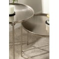 thumbnail image 2 of Kate and Laurel Ulani Modern Nesting Metal Side Tables, Set of 2, Silver, Sophisticated End Tables, 2 of 8