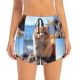 thumbnail image 2 of Balery Cute Guinea Pig Sea Pattern Women's Running Shorts with Liner 2 Pockets Elastic Workout Athletic Gym Yoga Shorts-XX-Large, 2 of 7