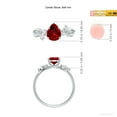 thumbnail image 5 of ANGARA Lab Grown 1.15 Ct Pear-Shaped Ruby Butterfly Engagement Ring for Women in 14K White Gold (Size-8x6mm) | July Birthstone, Birthday, Anniversary, Jewelry Gift for Women | Lab-Grown Ruby Ring, 5 of 8