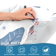 thumbnail image 3 of Yayeee Kitchen Curtains Tier Pair Light Filtering 27"x36" Rod Pocket Short Cafe Window Panel, White Snowman, 3 of 7