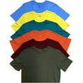 thumbnail image 7 of SOCKS'NBULK 12 Pack Wholesale Mens Soft Cotton Slim Fit Crew Neck Short Sleeve T-Shirts Mix Colors Bulk Size (Mix Color A, 5X-Large), 7 of 7