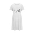 thumbnail image 5 of IROINNID Women'S Pajama Dress Soft One Piece Short Sleeve Round Neck, Home and Lightweight Printed Pajama for Women, 5 of 7