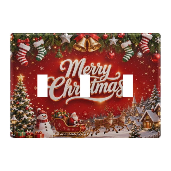 Light Switch Cover Christmas Snowman Sock Plates Faceplate Decorative Switch Plate for Bedroom Home Decor