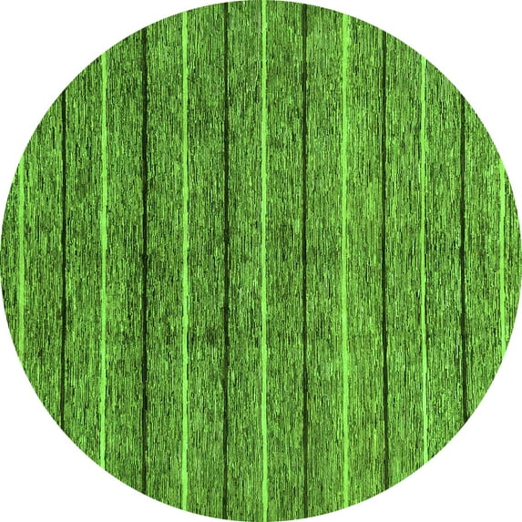 Ahgly Company Indoor Round Abstract Green Modern Area Rugs, 5' Round