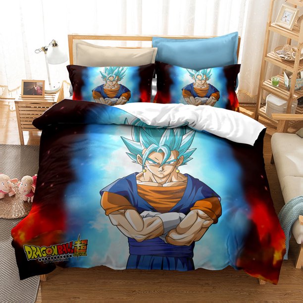Anime Bed Sheets, Dragon Ball 3Piece Bedding Set, Boys Game Queen