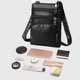 thumbnail image 5 of Bolso de hombro de moda multicapa para mujer, bolso de mano de cuero suave de gran capacidad, bolsa de almacenamiento versátil, 20x18x5cm, negro/marrón, poliuretano, ideal para trabajar, viajar, 5 of 7