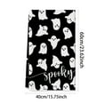 thumbnail image 2 of Halloween Kitchen Towels Set of 2, 15.75x23.62 Inch Spooky Ghost Pumpkin Bats Dish Towels, Absorbent Boo Trick or Treat Hand Towels for Holiday Decor, Jack-O-Lantern Themed Dishcloths for Home, 2 of 4