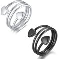 thumbnail image 1 of Anillos de cobre de drenaje linfático para mujeres, terapia magnética para artritis para aliviar el dolor, Rsi ajustable, 2 uds., 1 of 5