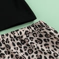 thumbnail image 4 of Girl Sets Leopard Rainbow Short Sleeve  Neck T-shirt Shorts, 4 of 5