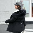 thumbnail image 4 of WREESH Women's Winter Thickening And Velvet Keeping Warm Casual Coat With Hat, 4 of 9