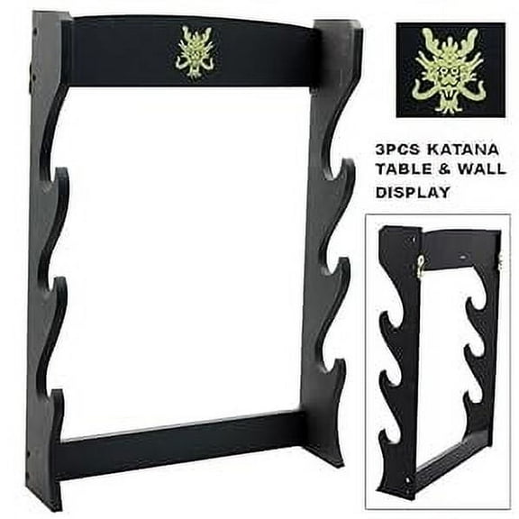 Armory Replicas Three Tier Sword Display Stand Dual Purpose Perfect for showcasing Japanese swords or Wakizashi with pride Support your swords vertically