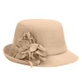 thumbnail image 2 of Women Vintage Felt Cloche Hats LSONABXA Imitation Wool Flowers Bucket Cloche Bowler Hat Flat Brim Inner Lining Winter Spring Autumn Wedding Tea Parties Daily Wear Black, 2 of 4