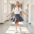 thumbnail image 4 of Girls Pleated Uniform Skirts with Shorts Elastic Waist Kids Cute Mini Tennis Skirt Back to School Clothes,170, 4 of 8