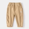 thumbnail image 2 of Ketyyh-chn99 Boys Pants Little Boys Pants Elastic Solid Color Button Banded Pants Khaki,150, 2 of 5