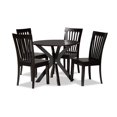 thumbnail image 1 of Baxton Studio Zora Modern and Contemporary Dark Brown Finished Wood 5-Piece Dining Set, 1 of 5