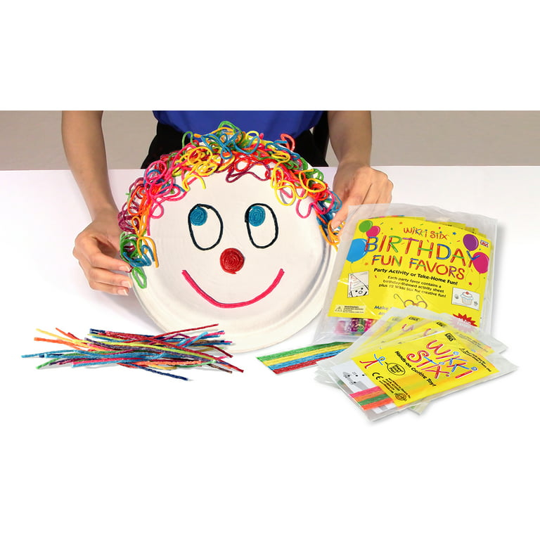  Wikki Stix Birthday Fun Favors, pack of 20 individual fun favors,  each with 12 and a birthday themed play sheet, Made in the USA : Toys &  Games