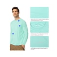 thumbnail image 4 of BALEAF Mens Shirts Long Sleeve Sun Protection T-Shirt UV SPF UPF 50+ Quick Dry Lightweight Fishing Shirts Light Green Size M, 4 of 6