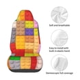 thumbnail image 4 of Wukai Colorful Plastic Blocks Pattern Full Set Car Seat Covers with Soft Padding Universal Auto Front Seats Protector and Cushion Mat, 4 of 5