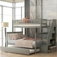 thumbnail image 2 of Twin over Full Bunk Bed with Trundle and Staircase Bedroom Furniture, 2 of 7