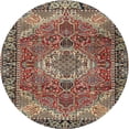 thumbnail image 1 of Ahgly Company Machine Washable Indoor Round Traditional DarkKhaki Green Area Rugs, 4' Round, 1 of 7
