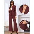 thumbnail image 2 of DARING DIVA Women's Dressy 2 Pieces Office Blazer and Pants Set XS Dark Red, 2 of 6