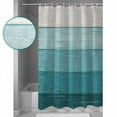 thumbnail image 4 of Teal Ombre Bathroom Curtain 72 Inch Shower Stall Curtain with Hooks, Farmhouse Vintage Wooden Striped Waterproof Polyester Bath Curtain Washable Bathtub Curtain 36''x 72'', 4 of 6