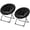 Black, variant on Twister.CK Set of 2 Folding Saucer Chair for Adult, Collapsible Oversized Cozy Moon Chair for Adults, Metal Frame Lounge Chair for Bedroom Living Room, Pink