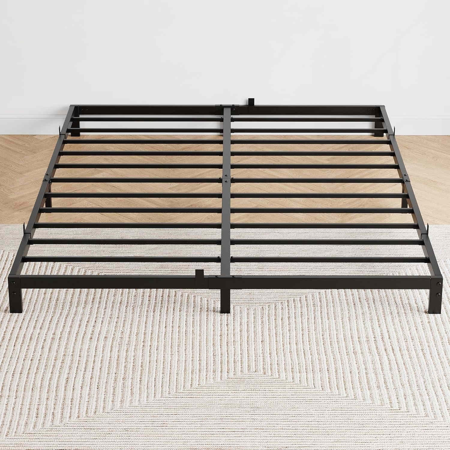 Twin/Full/Queen/King Size Bed Frame with Storage, 6"/8"/10"/14" Metal Platform Bed Frame, No Box Spring Needed, Steel Slat Support, Easy Assembly, Dur-able Bed Frame