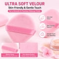 thumbnail image 3 of 10PCS Triangle Powder Puff for Face Makeup, Soft Velour Powder Puffs for Loose Powder, Setting Powder & Pressed Powder, Reusable Makeup Applicator with Finger Strap, Pink, 3 of 6