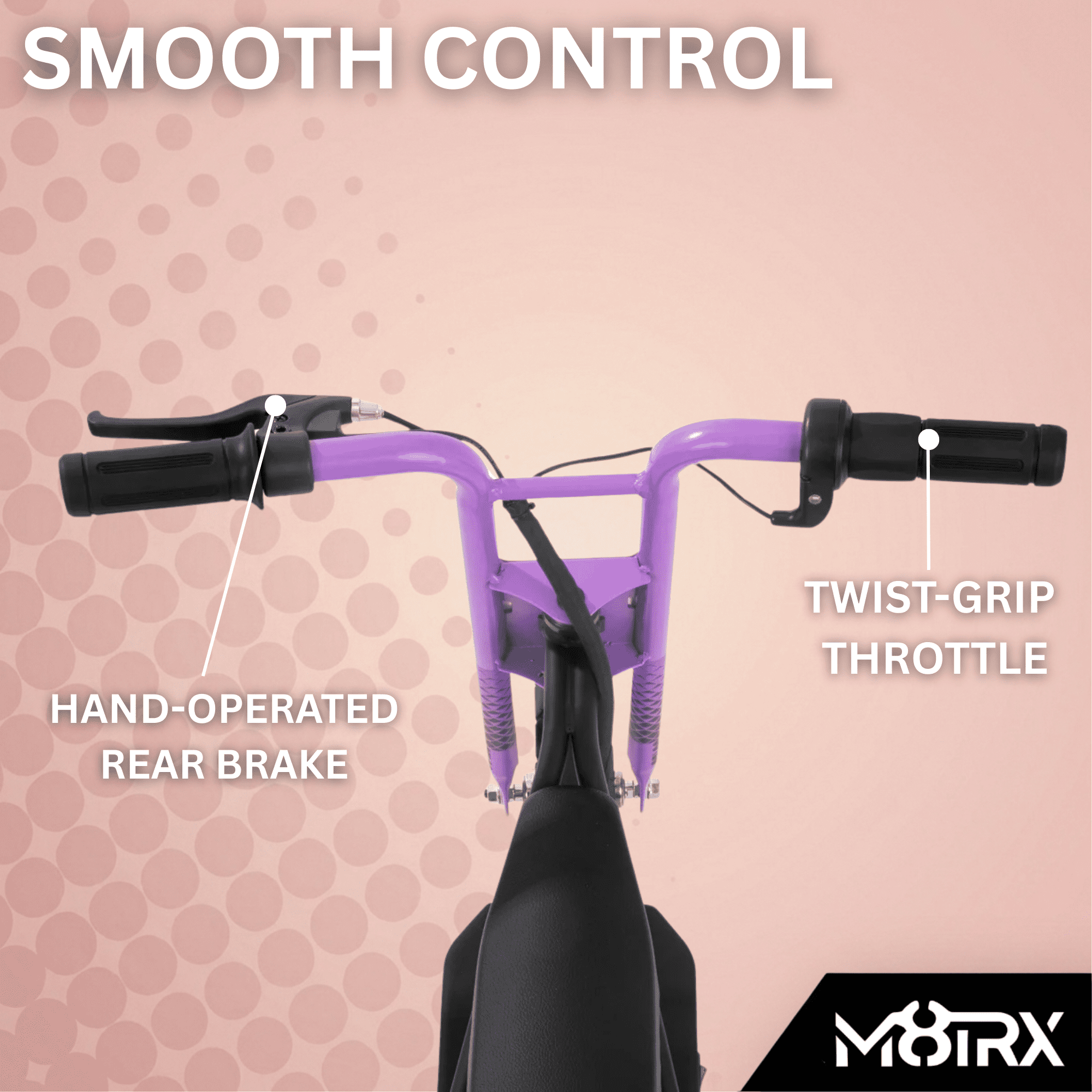 M8TRX Sports Electric Kids Street Cruiser Ride on Bike, Purple, 8 MPH