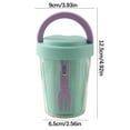 thumbnail image 5 of XYRSRUW Leachable Fruit Cup, Portable Snack Container with Fork, Travel Fruit Holder, Leak-proof Salad Storage Box(Green), 5 of 5