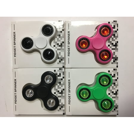 Diamond Spinner - Hand Spinner With Artificial Diamond Multi color #397753 , 1PCS