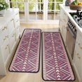 thumbnail image 4 of Kitchen Rugs Sets Of 2,Brown Ethnic Pattern Anti Fatigue Kitchen Mat Rugs Non Slip Washable,Decorative Kitchen Floor Mats for Kitchen,Sink,Laundry,17"x47"+17"x47", 4 of 5