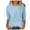 Sky Blue, variant on Fiaer Women Long Sleeve T Shirts Shine Christmas Tree 3/4 Sleeve Tshirts Fashion Crew Neck Comfort Baggy Relax Tops Sky Blue XL