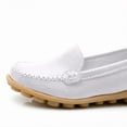 thumbnail image 6 of Women Casual Slip On Flats Loafers, Soft Cushioned Sole Comfort Footwear For Walking Shopping Office Daily Outfits White 9, 6 of 6