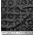 thumbnail image 1 of Soimoi Gray Viscose Chiffon Fabric Circle & Cross Geometric Decor Fabric Printed Yard 42 Inch Wide, 1 of 4