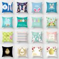 thumbnail image 3 of Zhourta Easter Pillow Covers Spring Easter Throw Pillow Covers Easter Bunny Eggs Cushion Covers Pillow Cases for Home Outdoor Sofa Couch Decoration 18x18Inch, 3 of 3