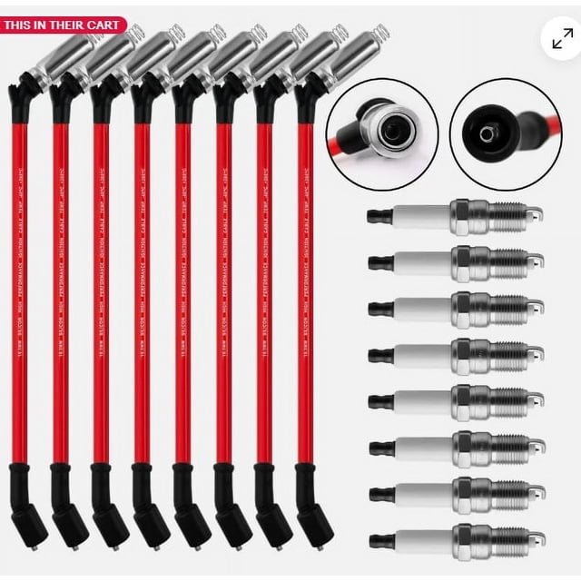 Durable Spark Plug Wires Set, Offering Unmatched Reliability For Your V8 Engine, Low Resistance Ensures Smooth Engine Operation And Extended Service Life