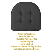 U-Shaped Memory Foam No Slip Back 17 x 16 Chair Pad Cushion 4 Pack
