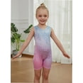 thumbnail image 3 of Leotards for Girls Gymnastics Toddler Dance Biketards Athletic Dance Wear Shiny Blue Hotpink, 3 of 6