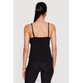 thumbnail image 4 of Women's Pleated Crochet Trim Split Front Cami, 4 of 4