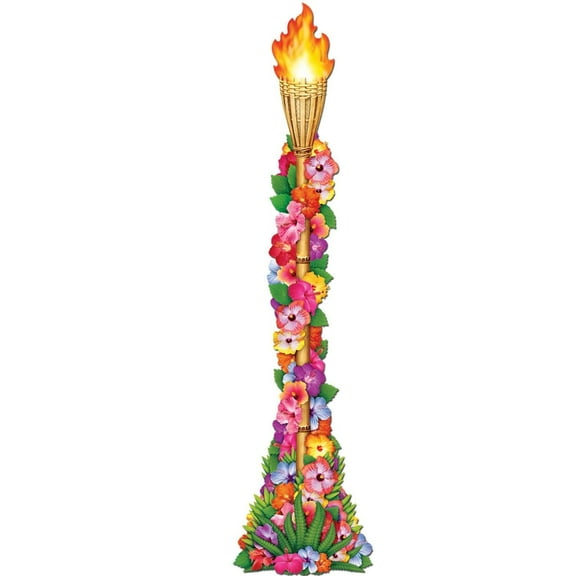 12 Pack Beistle Luau Party Jointed Floral Tiki Torch