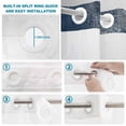 thumbnail image 3 of No Hook Shower Curtain with Built-in Rings - Navy Grey Paint Textured Washable Waterproof Fabric Bathroom Curtains for Hotel,Rentals, 72 X 72 Inch Long , Abstract Rustic Blue Tones, 3 of 9