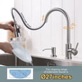 thumbnail image 5 of WOWOW Kitchen faucet with Sprayer, Kitchen Sink faucet,SUS 304 stainless steel, high arc single handle brushed nick, 5 of 5