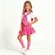thumbnail image 3 of Odeerbi Niñas 4 Piezas Preppy Traje Manga Corta Camiseta + Falda Plisada En Capas + Chal + Calcetines Escenario Conjunto de Rendimiento, 3 of 8