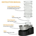 thumbnail image 5 of RIZZARI Black 8L Automatic Pet Waterer - Gravity-fed Stainless Steel Water Dispenser, 100% BPA Free, Leak-proof, Odorless, Easy to clean,  Large Capacity Feeder for Cats and Dogs, 5 of 7