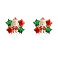 thumbnail image 4 of Globos de papel de aluminio Bewildely Papá Noel y muñeco de nieve 5 piezas multicolor, 4 of 6